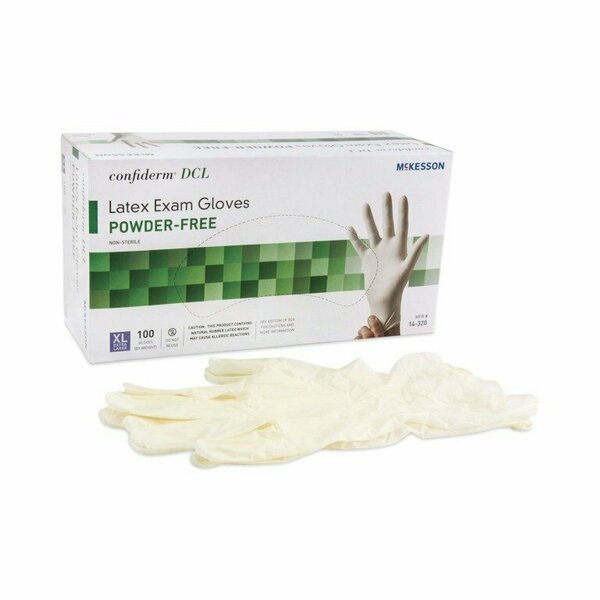 Mckesson Confiderm Latex Exam Glove, Extra Large, Ivory, 1000PK 14-320